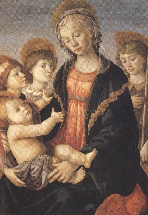 Madonna and Child with St John and two Saints (mk36), Sandro Botticelli